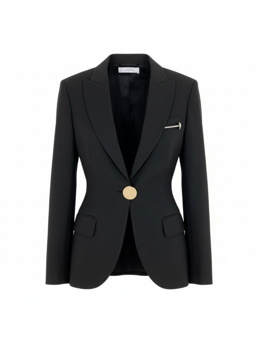 Versace Elastic Stretch Logo Plate Polyester Rayon Polyurethane Tailored Jacket